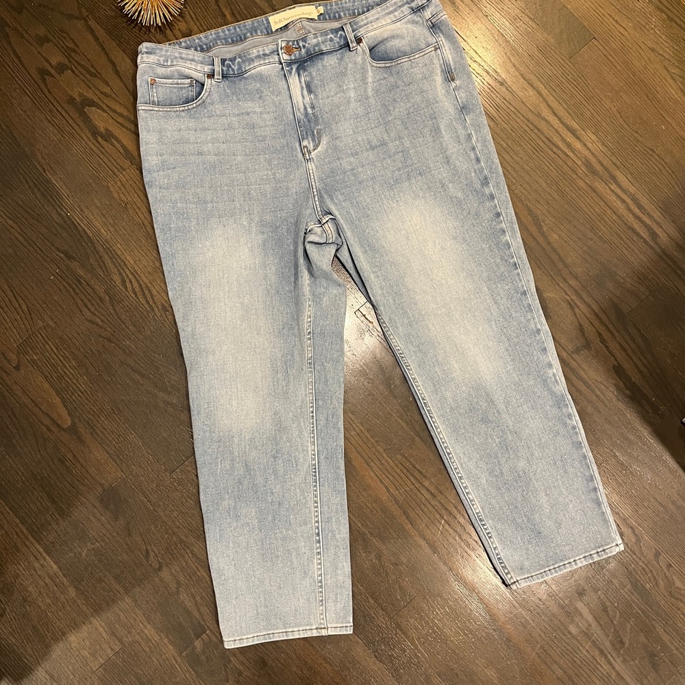 Soft Surroundings Classic Straight Leg Ankle Length Jeans 20W